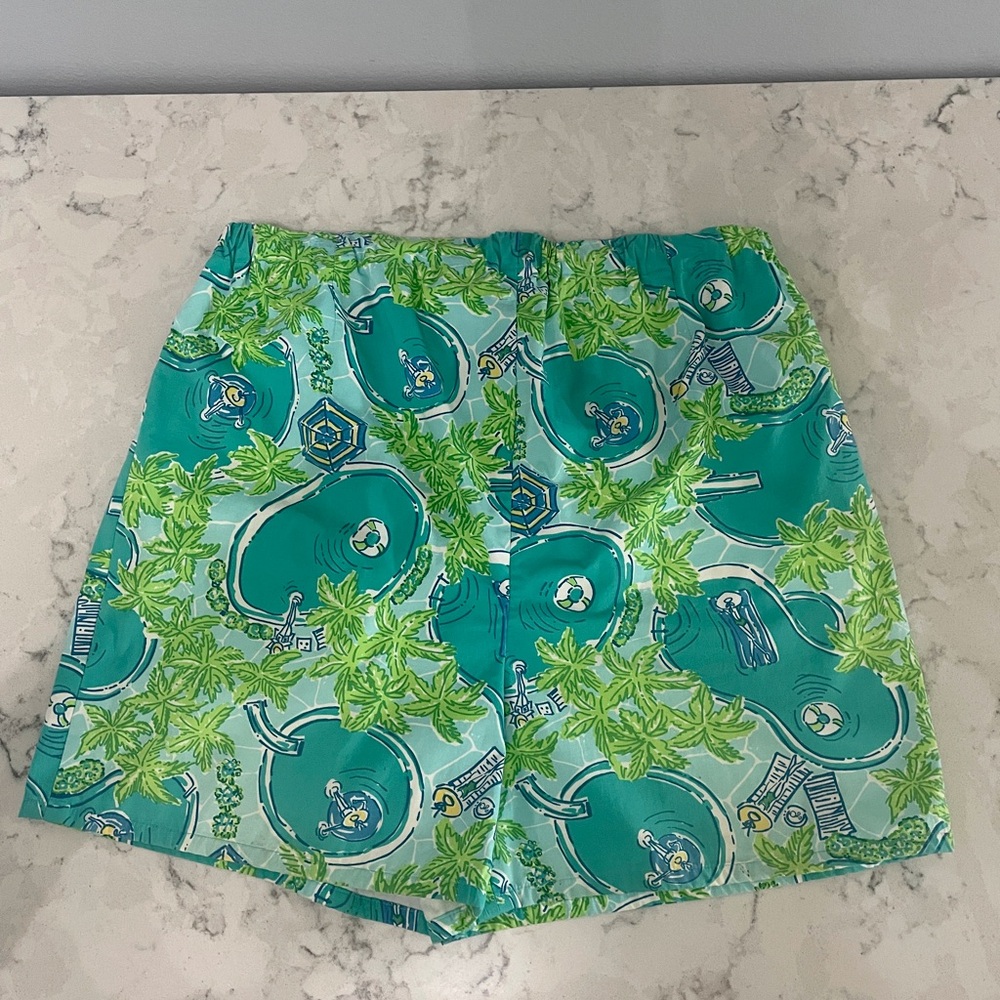 Lilly Pulitzer Vintage Pool Party White Label Maternity Shorts M